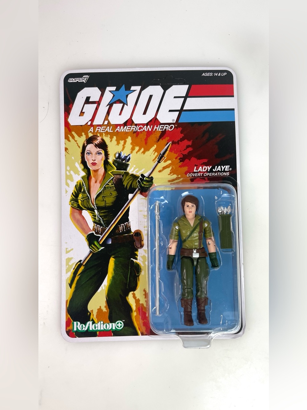 G.I.Joe Super7 ReAction+ Lady Jaye (Cartoon) Action Figure MOC